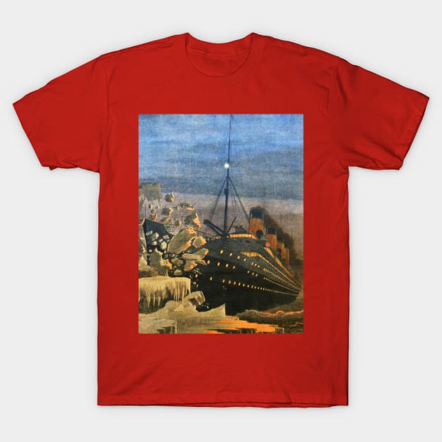 Titanic and the iceberg T-Shirt by Gilded Age